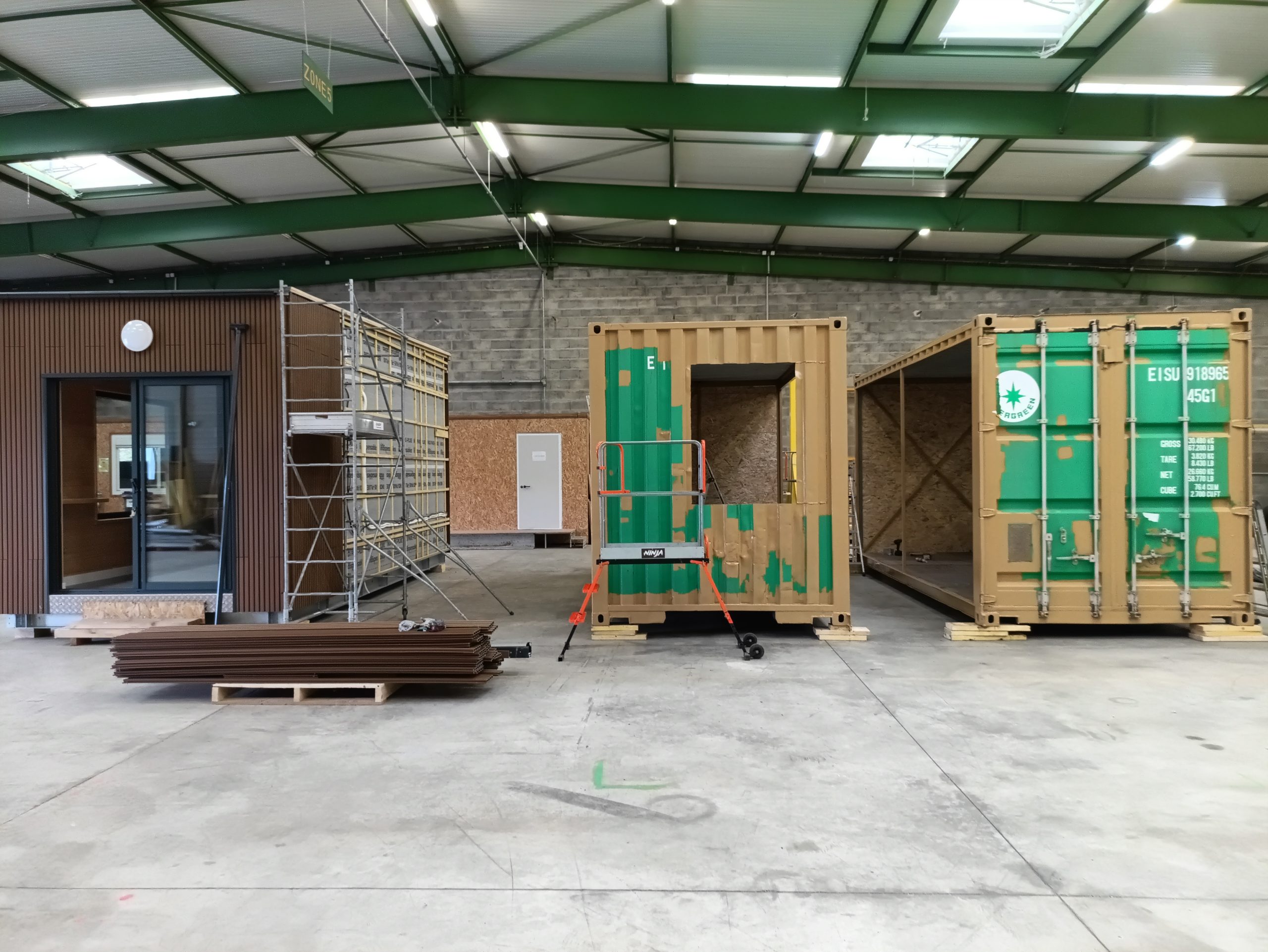 Container reconditionné en atelier Container