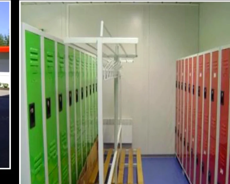 Vestiaires équipés — lycée Mendès, Épinal