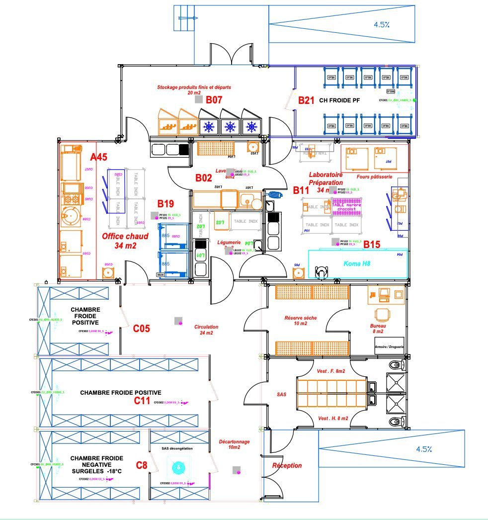 Cuisine de production modulaire — Hôtel La Verniaz, Évian
